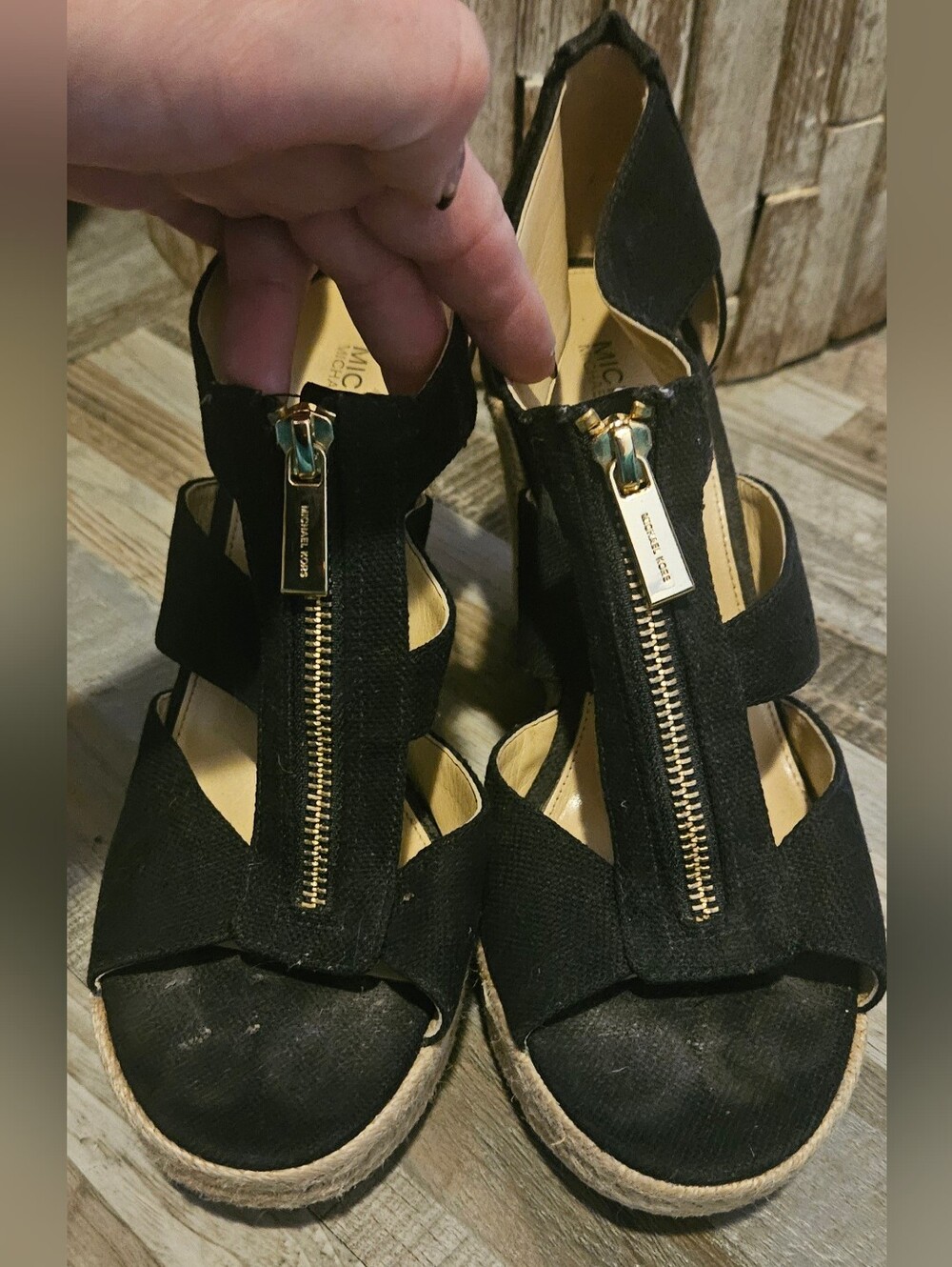 Michael Michael Kors Womens Damita Fabric Open Toe Casual Platform Sandals. 8